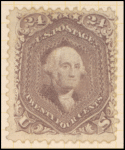 24c red lilac Washington single