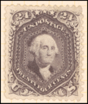 24c red lilac Washington single
