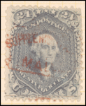 24c steel blue Washington single
