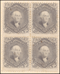 24c lilac Washington block of four