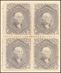 24c lilac Washington block of four