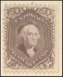 24c red lilac Washington single