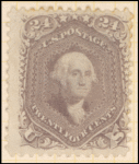 24c red lilac Washington single