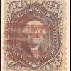 24c red lilac Washington single
