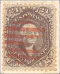 24c red lilac Washington single