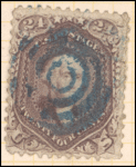 24c red lilac Washington single