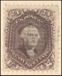 24c red lilac Washington single