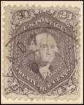 24c red lilac Washington single