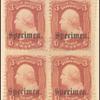 3c rose Washington specimen block of four