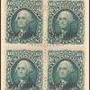 10c dark green Washington specimen block of four