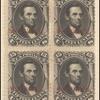 15c black Lincoln specimen block of four