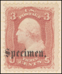3c rose Washington specimen single