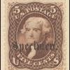 5c brown Jefferson specimen single
