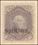 24c lilac Washington specimen single
