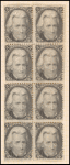 2c black Jackson vertical block of eight