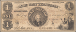 $1 black Bank of East Tennessee Jackson note