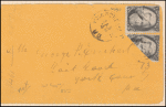 2c black Jackson bisect pair on cover