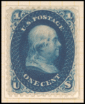 1c blue Franklin essay single
