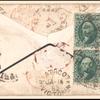 10c dark green Washington block of four on cover