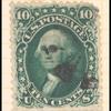 10c dark green Washington single