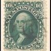 10c dark green Washington single