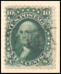 10c dark green Washington single