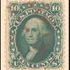 10c dark green Washington single