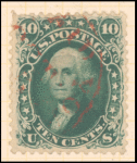 10c dark green Washington single