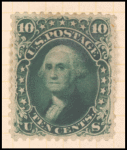 10c dark green Washington single