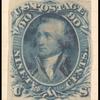 90c blue Washington die essay single