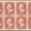 3c brown rose Washington plate essay block of eight