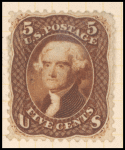 5c buff Jefferson plate essay single