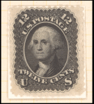 12c black Washington plate essay single