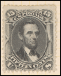 15c black Lincoln single