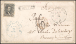 15c black Lincoln single on cover