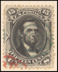 15c black Lincoln single