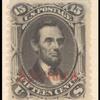 15c black Lincoln Specimen single