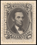 15c black Lincoln single