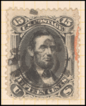 15c black Lincoln single