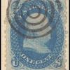 1c blue Franklin E. Grill single