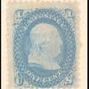 1c blue Franklin E. Grill single