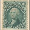 10c green Washington E. Grill single