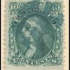 10c green Washington E. Grill single