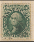 10c green Washington Z. Grill single