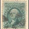10c green Washington E. Grill single