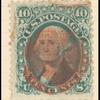 10c green Washington E. Grill single