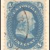 1c blue Franklin single