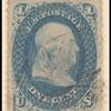 1c blue Franklin single