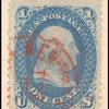 1c blue Franklin single