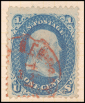 1c blue Franklin single
